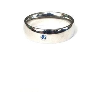 New light blue birth stone ring‎ size 7